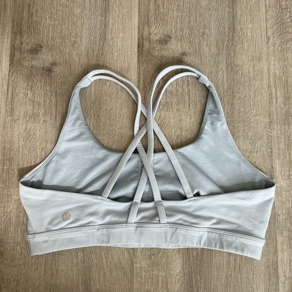 Lululemon Energy Bra Medium Support B/C Cup Serene Blue Size 12 - Picture 6 of 9